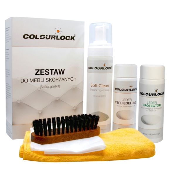Colourlock Zestaw do czyszczenia mebli skórzanych z mleczkiem pielęgnującym