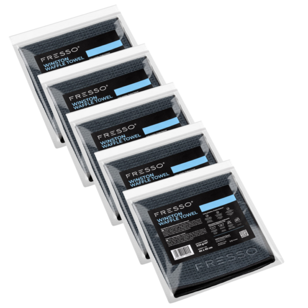 Fresso Winston Waffle Towel – mikrofibra do szyb, luster zestaw 5 sztuk