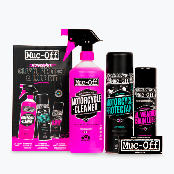 Muc-Off 21382 Motorcycle Clean Protect lube kit Zestaw do czyszczenia i smarowania motocykla Pomysł Na Prezent